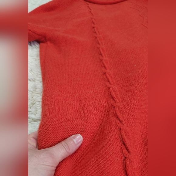 Anthropologie Red V-Neck Sweater - Picture 9 of 9
